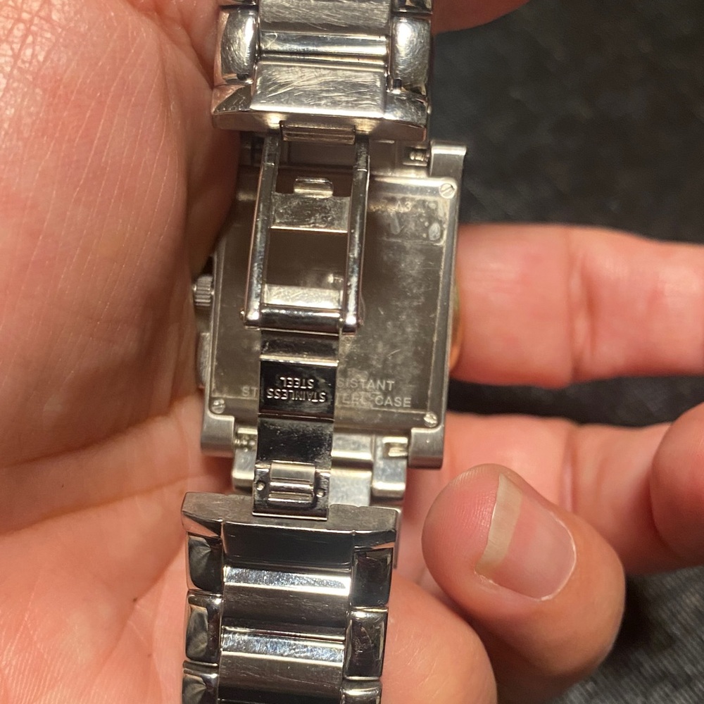 Bulova Silver Rectangular Watch - image 4